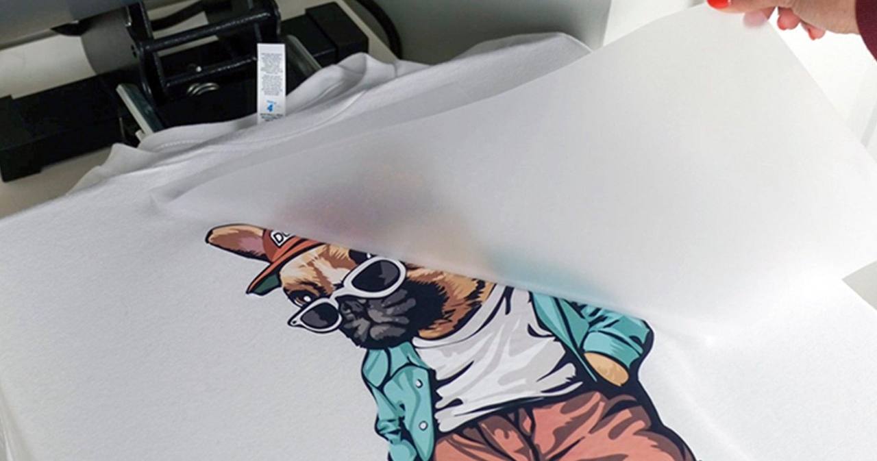DTF transfer being applied to t-shirt — K Creating Crafts
